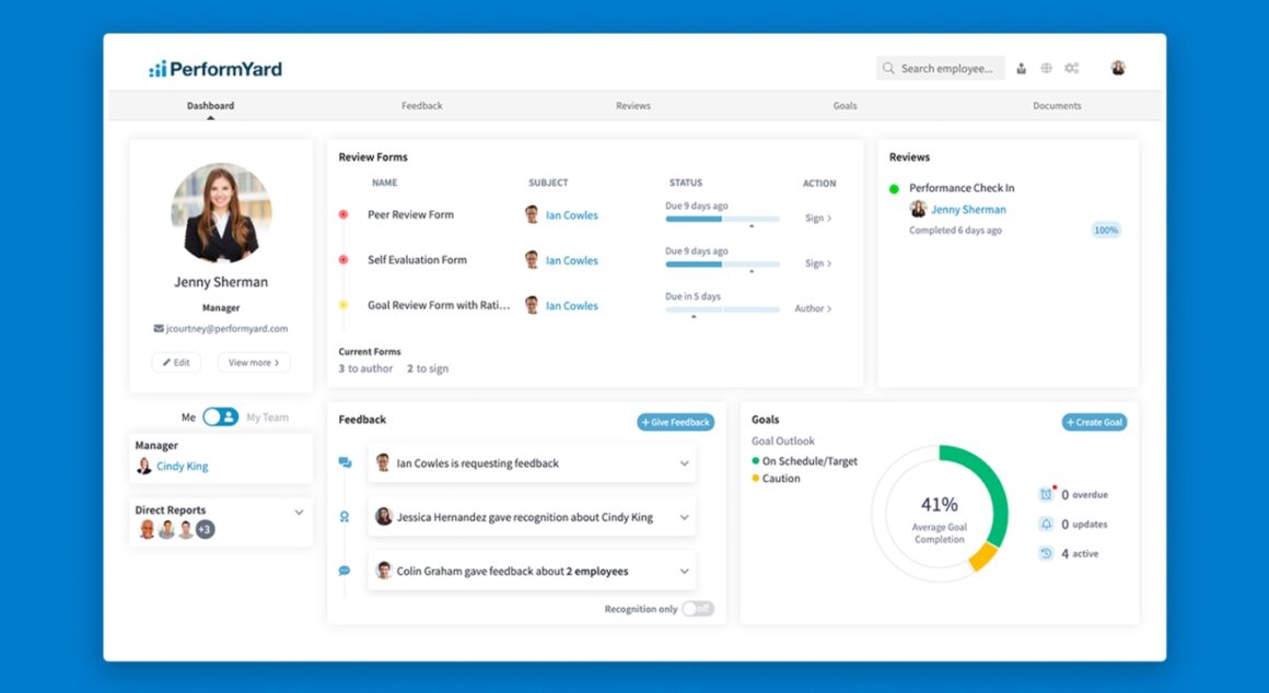 最佳績效管理工具 Performyard
