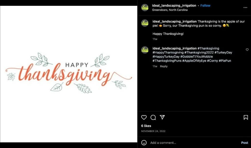 Thanksgiving-Aktion IG