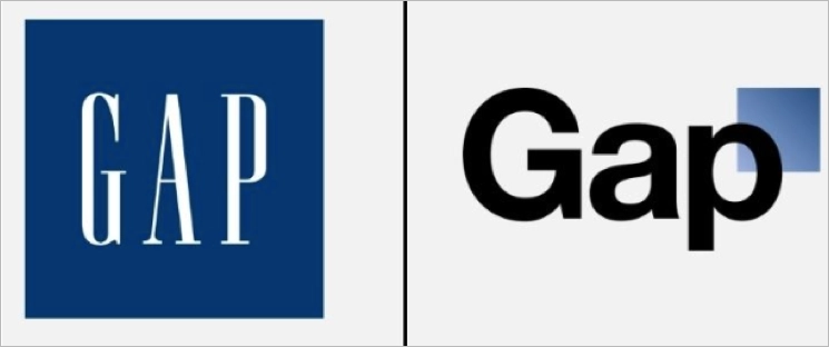 Gap'in yeni ve eski logosu