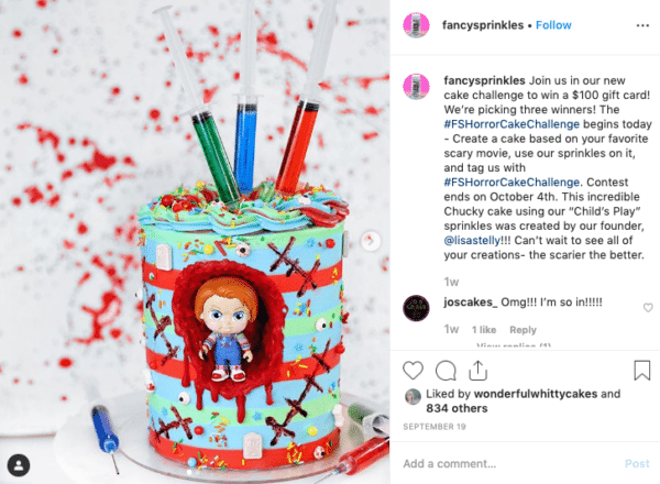 Fancy Sprinkles Unikalny hashtag dla pomysłów na konkursy na Halloween