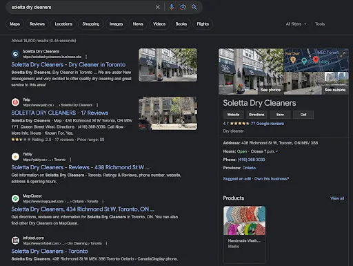 Localice su perfil comercial de Google