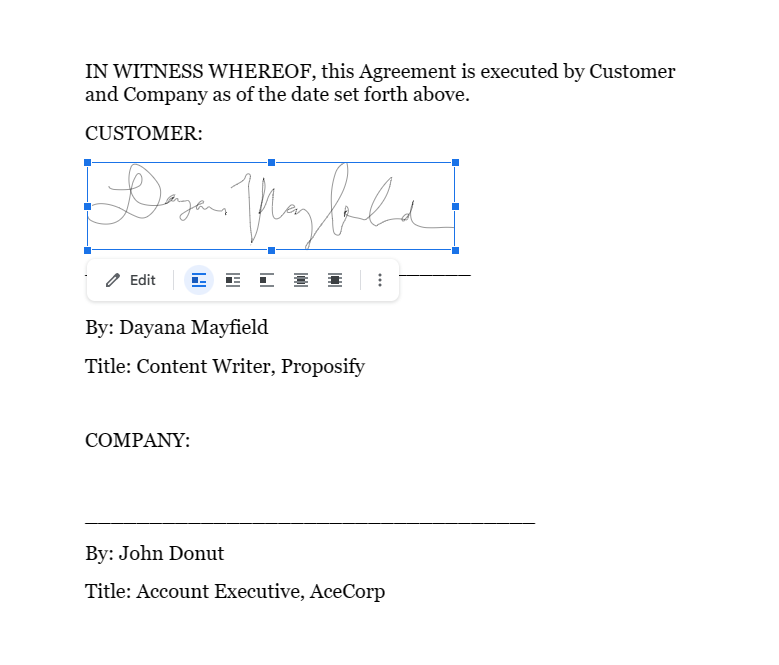 Agregar firma electrónica al documento