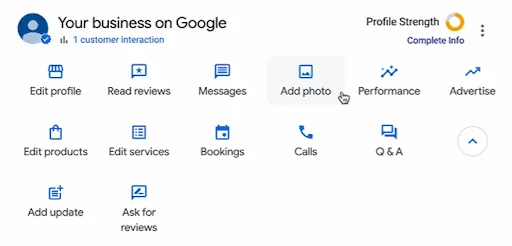 Google ビジネス ページに写真を追加する ステップ 2