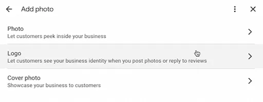 Ajouter des photos à votre page Google Business Étape 3