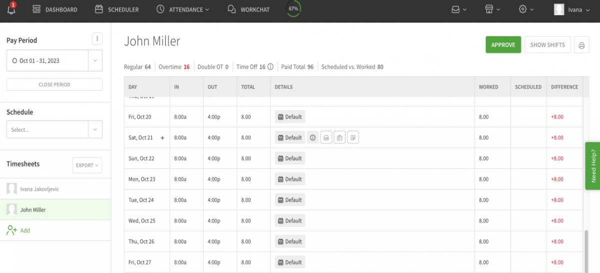 Saat Saya Bekerja timesheets