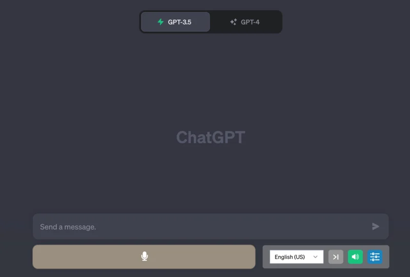 ChatGPT 인터페이스