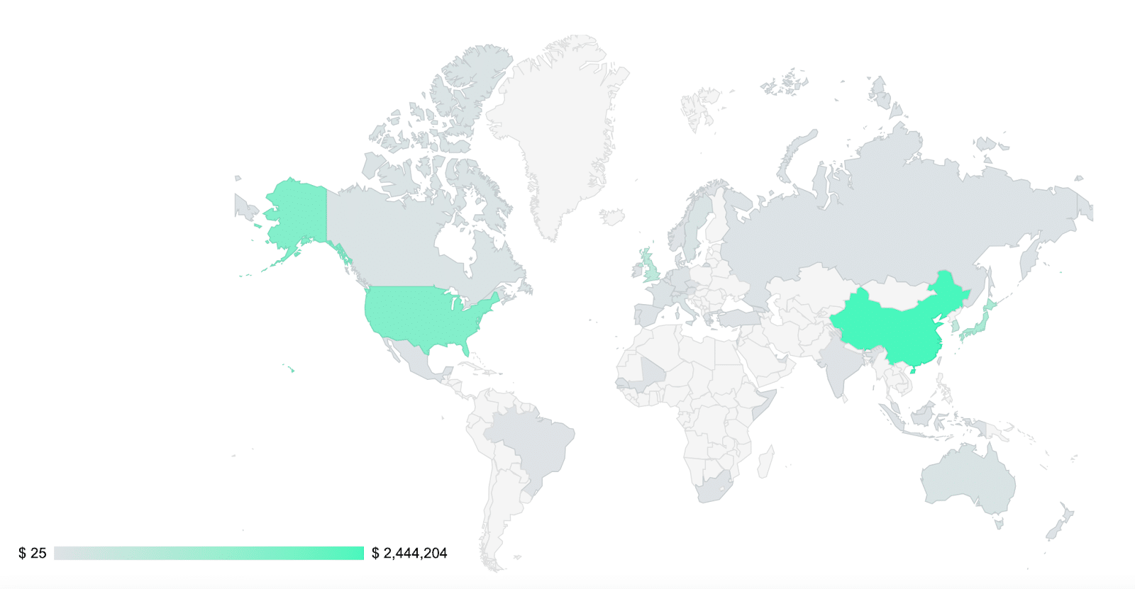 Valor do impacto na mídia da teoria por local