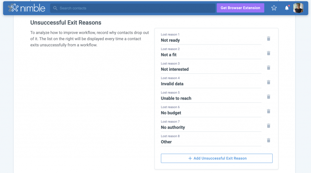 Keluar Gagal di Nimble CRM