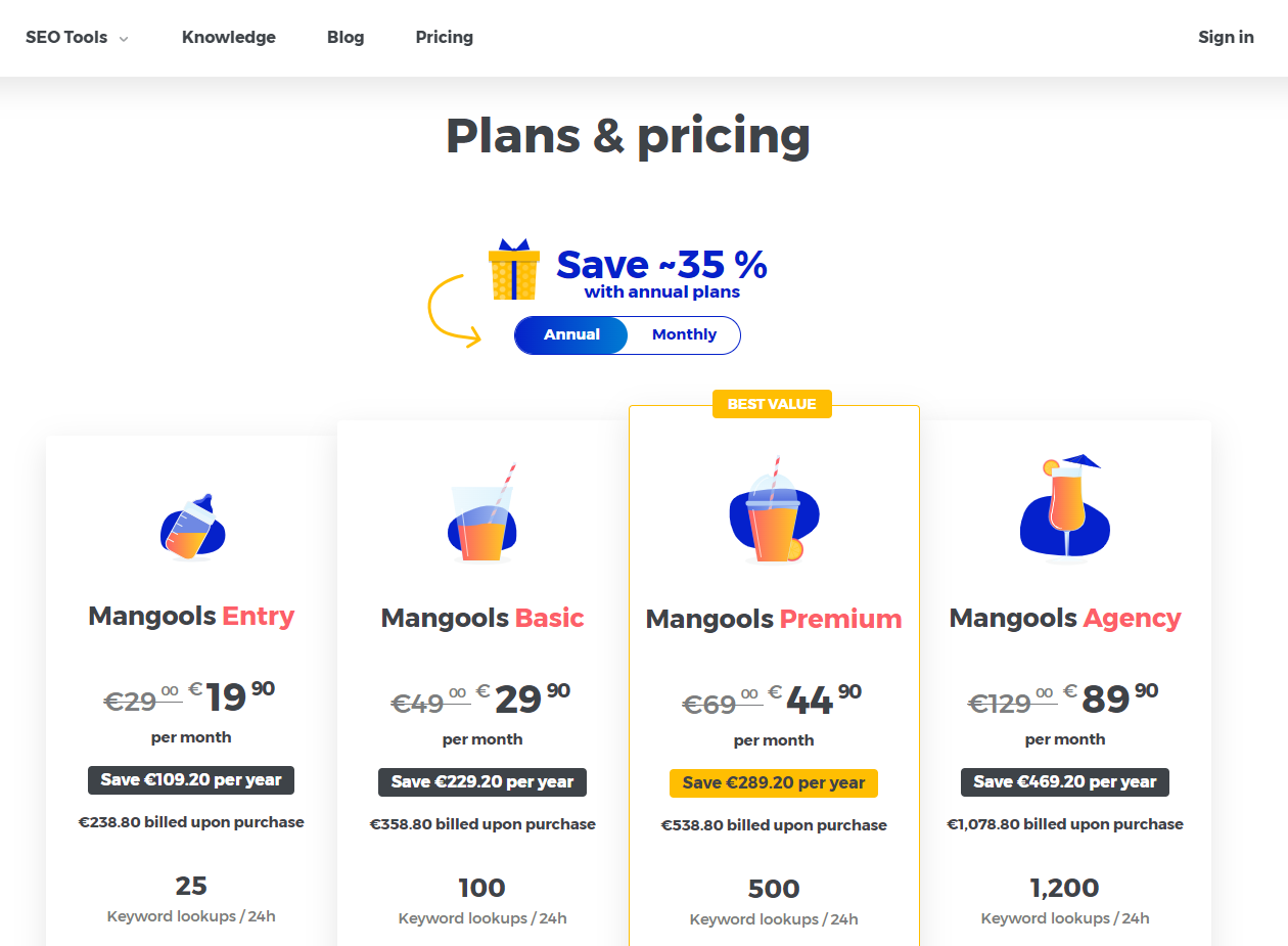 หน้า Landing Page ของ Mangools Black Friday