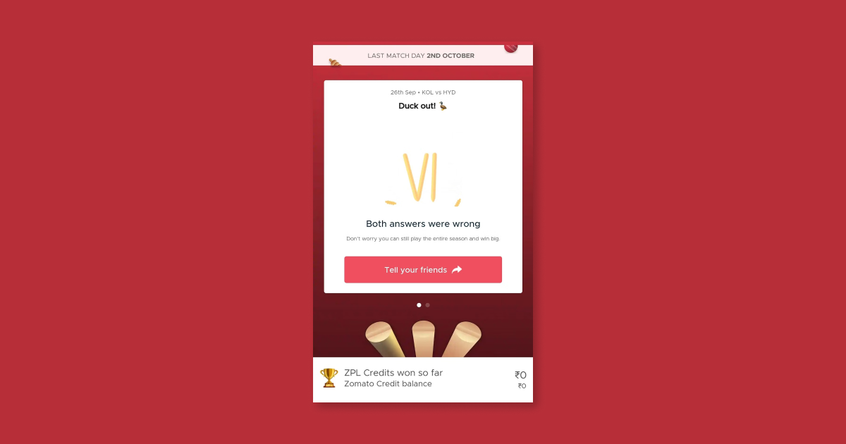 Campagne d'engagement Zomato