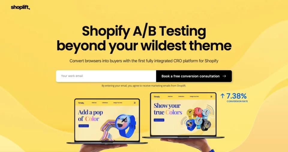 電子商取引 Web サイトに最適な A/B ツール: Shoplift