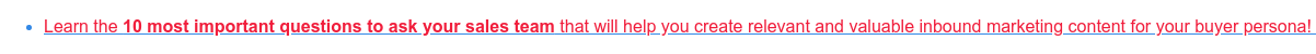 * เรียนรู้คำถามที่สำคัญที่สุด 10 ข้อเพื่อถามทีมขายของคุณซึ่งจะช่วยคุณสร้างเนื้อหาการตลาดขาเข้าที่เกี่ยวข้องและมีคุณค่าสำหรับบุคลิกผู้ซื้อของคุณ!