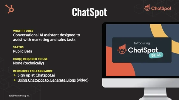 hubspot ai dettagli di chatspot