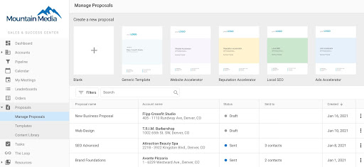 Creating a strong proposal builder example