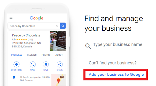 tambahkan bisnis Anda ke contoh Google