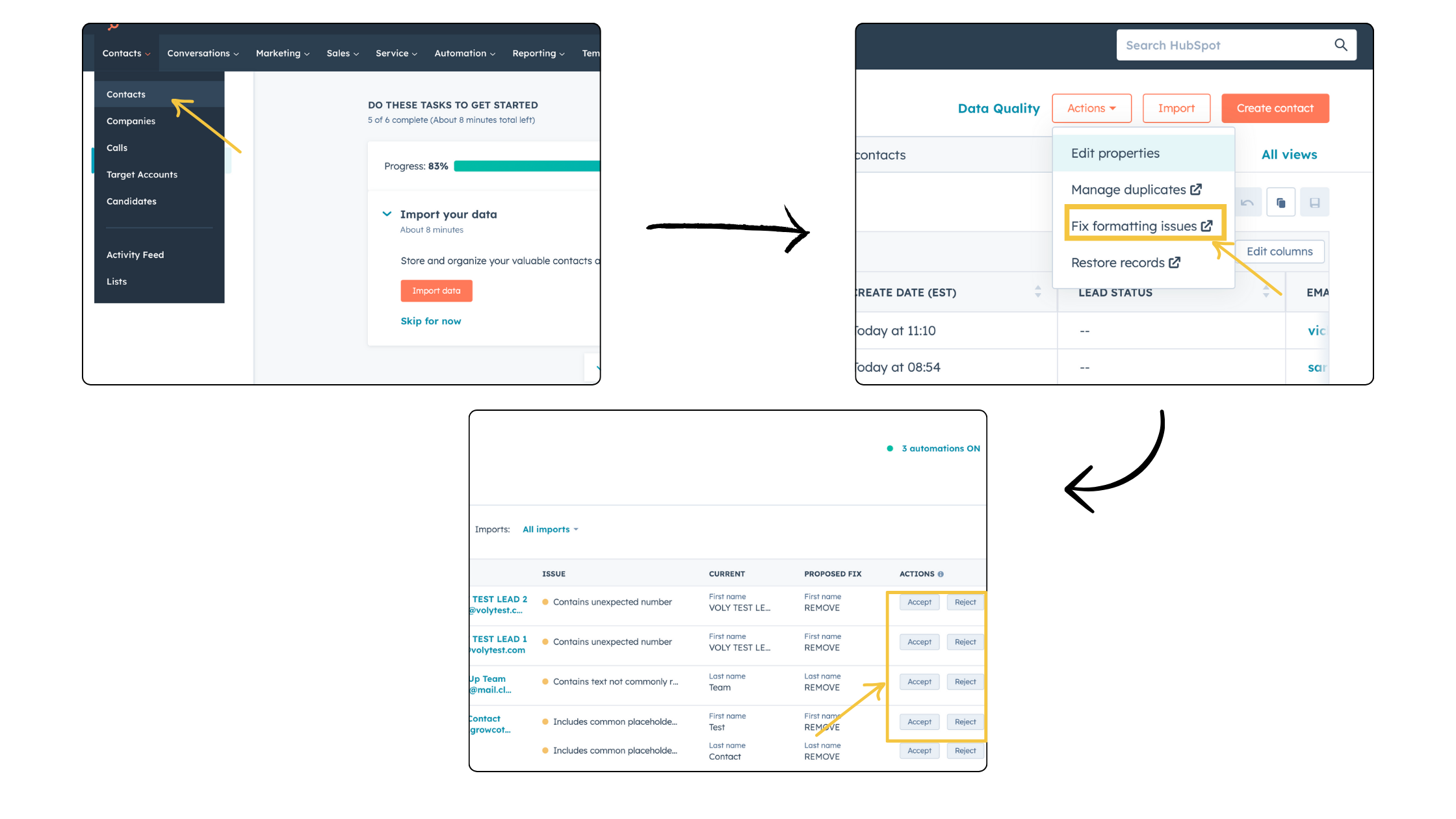 Navigieren zur Behebung von Formatierungsproblemen in HubSpot