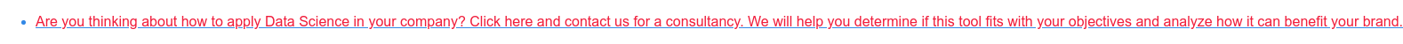 * คุณกำลังคิดที่จะประยุกต์ Data Science ในบริษัทของคุณอย่างไร? คลิกที่นี่และติดต่อเราเพื่อขอคำปรึกษา เราจะช่วยคุณพิจารณาว่าเครื่องมือนี้สอดคล้องกับวัตถุประสงค์ของคุณหรือไม่ และวิเคราะห์ว่าเครื่องมือนี้จะเป็นประโยชน์ต่อแบรนด์ของคุณอย่างไร