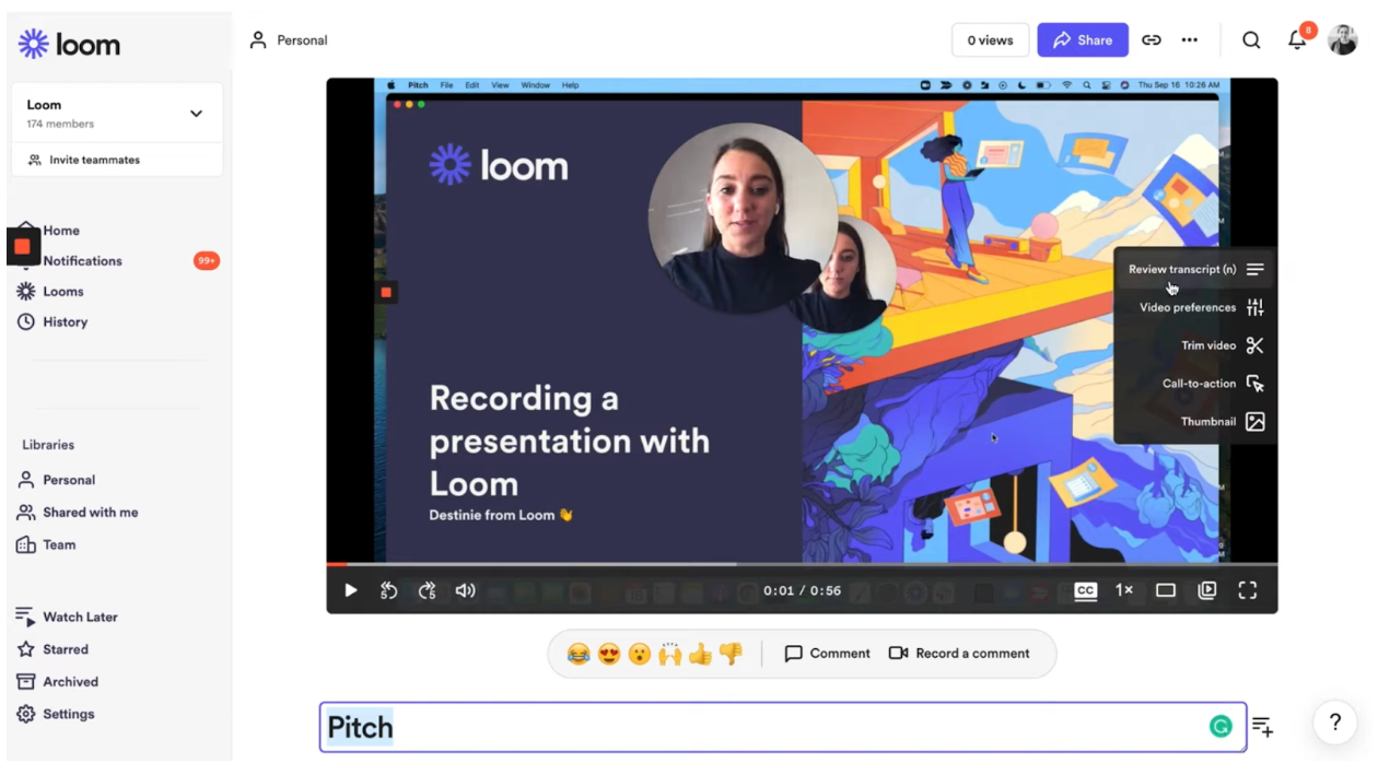 Видеозапись Loom для бизнеса