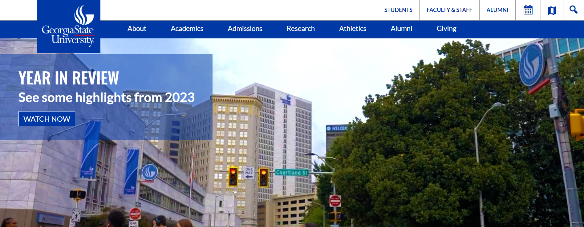 Homepage der Georgia State University