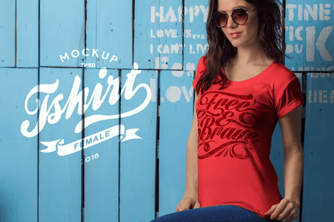 Mockup Kaos Wanita