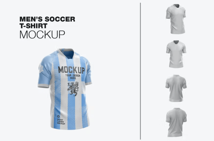 Mockup Kaos Sepak Bola Pria