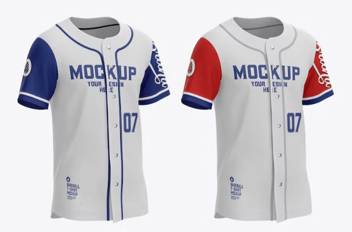 Maqueta de camiseta de béisbol para hombre