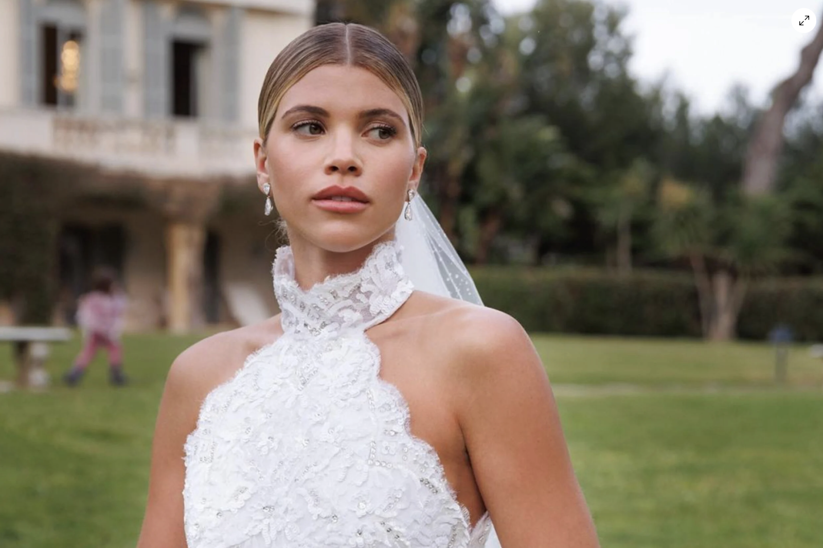 Sophia Richie con un vestido de novia.