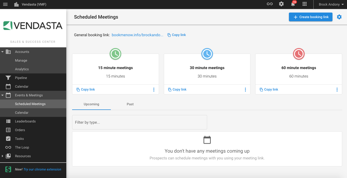 Viral Product Growth meeting scheduler