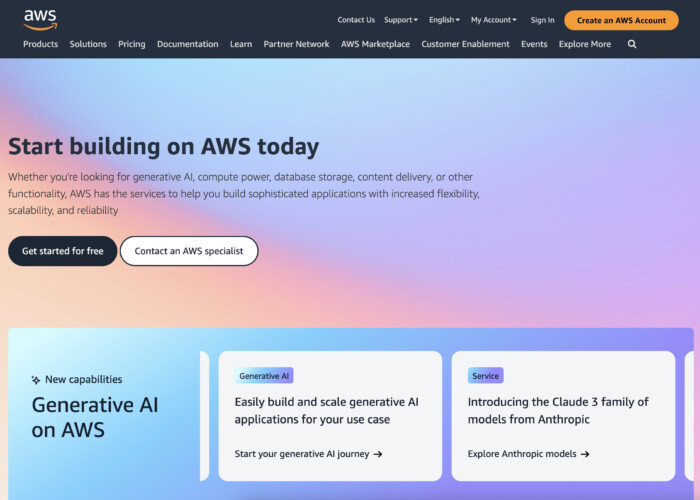 Amazon Web Services (AWS): principales proveedores de servicios en la nube para fintech