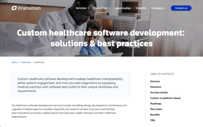 Itransition: as 11 principais empresas de software médico e de saúde