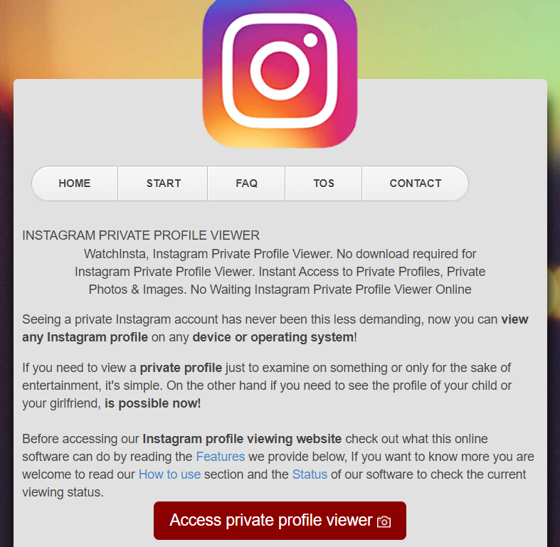 عارض ملف تعريف Instagram الخاص