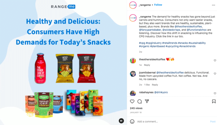 Publication Instagram de RangeMe