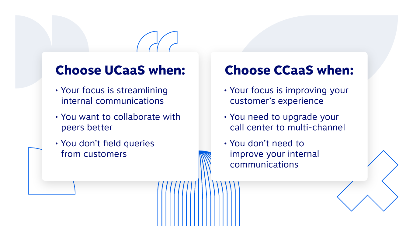 UCaaS versus CCaaS. Welches soll ich wählen?