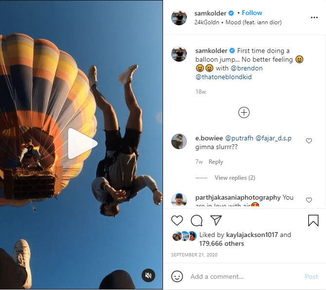 Video di Instagram con ritratto