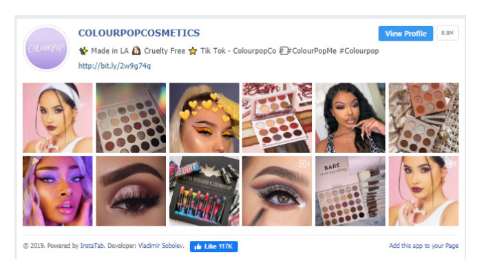 продвижение косметики Colorpop