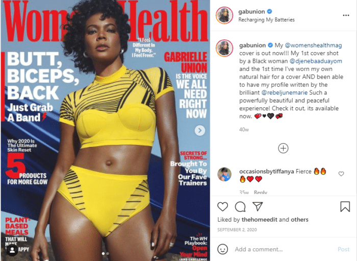 modele instagram gabrielle union