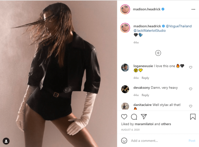 madison headrick modelos de instagram