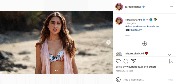 Sara Alikhan Modelki na Instagramie