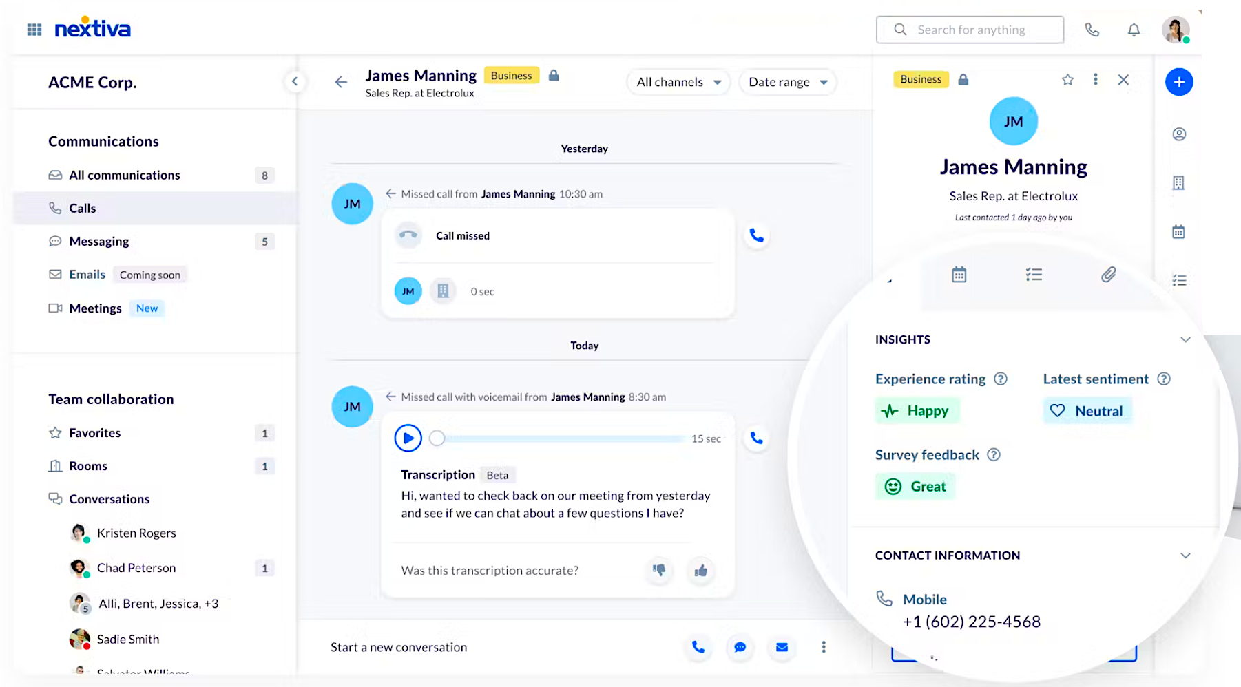 Nextiva-Parcours-client-et-sentiment