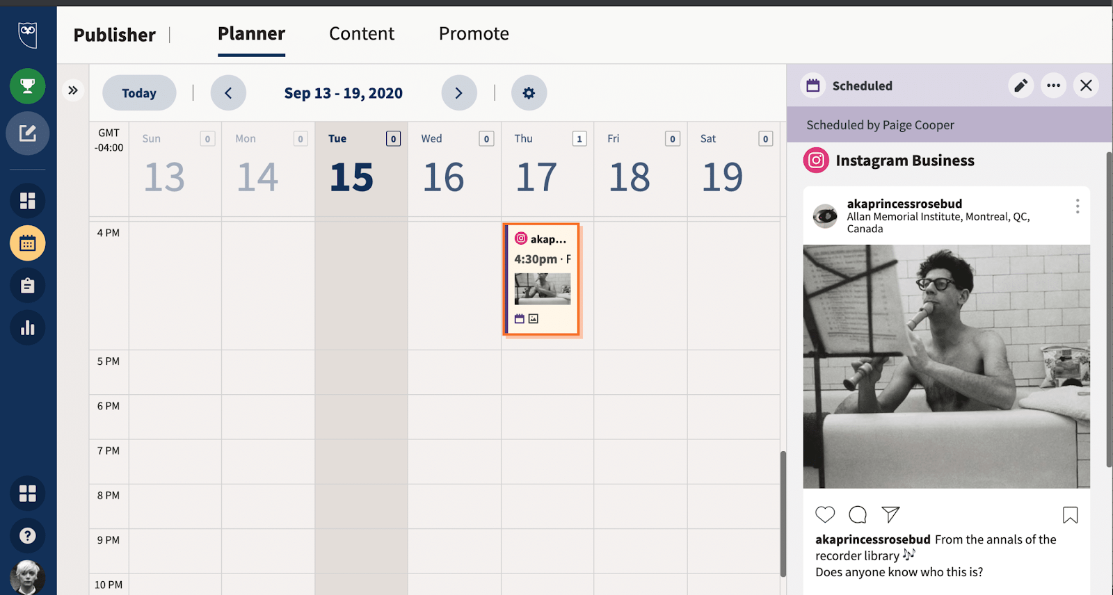 планирование публикаций в Instagram с помощью Hootsuite