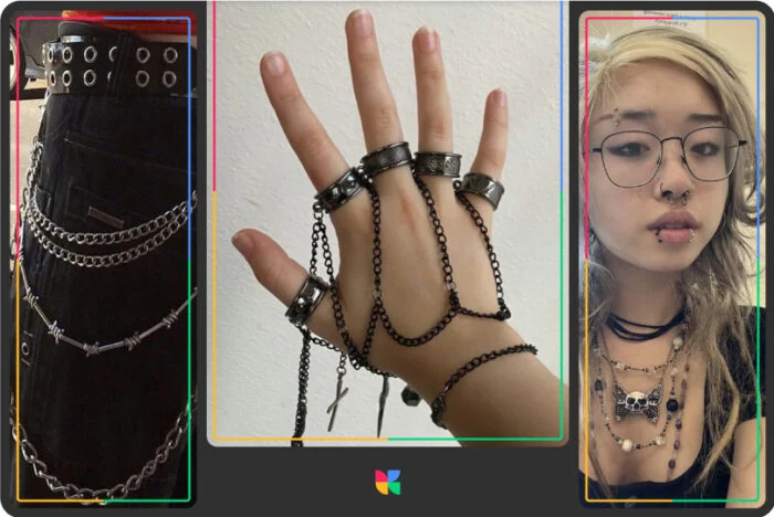 accesorios de chica de estética alternativa