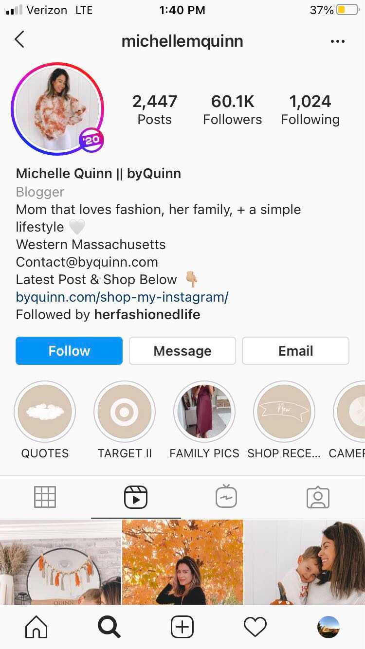 Instagram 內容日曆@michellemquinn