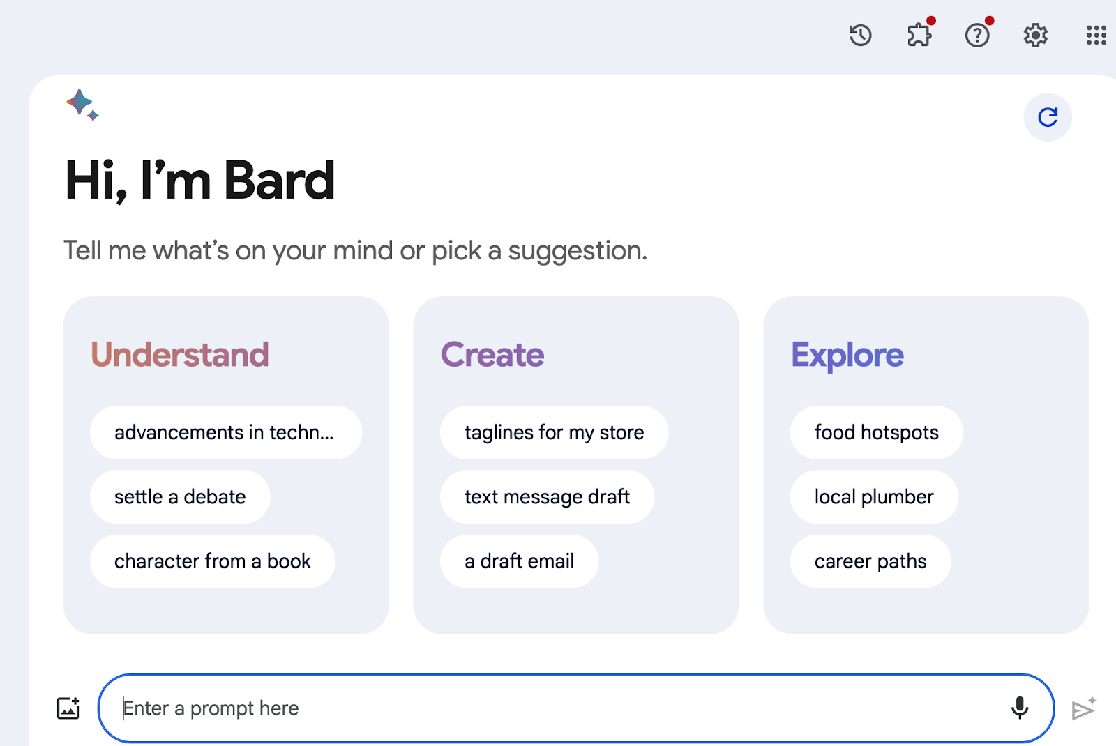 Google Bard - AI content creation tool