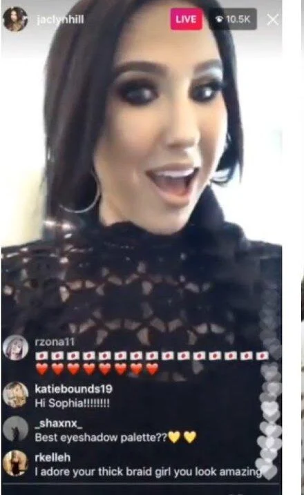 Flux live pe Instagram Jaclyn Hill