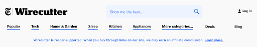 Пример партнерского маркетинга Wirecutter