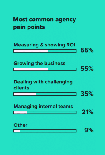 Cele mai frecvente puncte de durere ale agenției