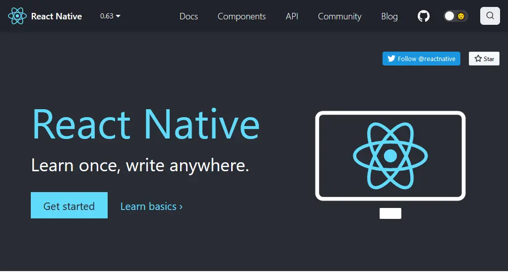 React Native-Oparte na JavaScript narzędzie open source