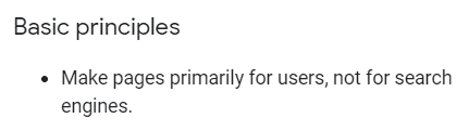 หลักการพื้นฐานในการจัดอันดับบน google