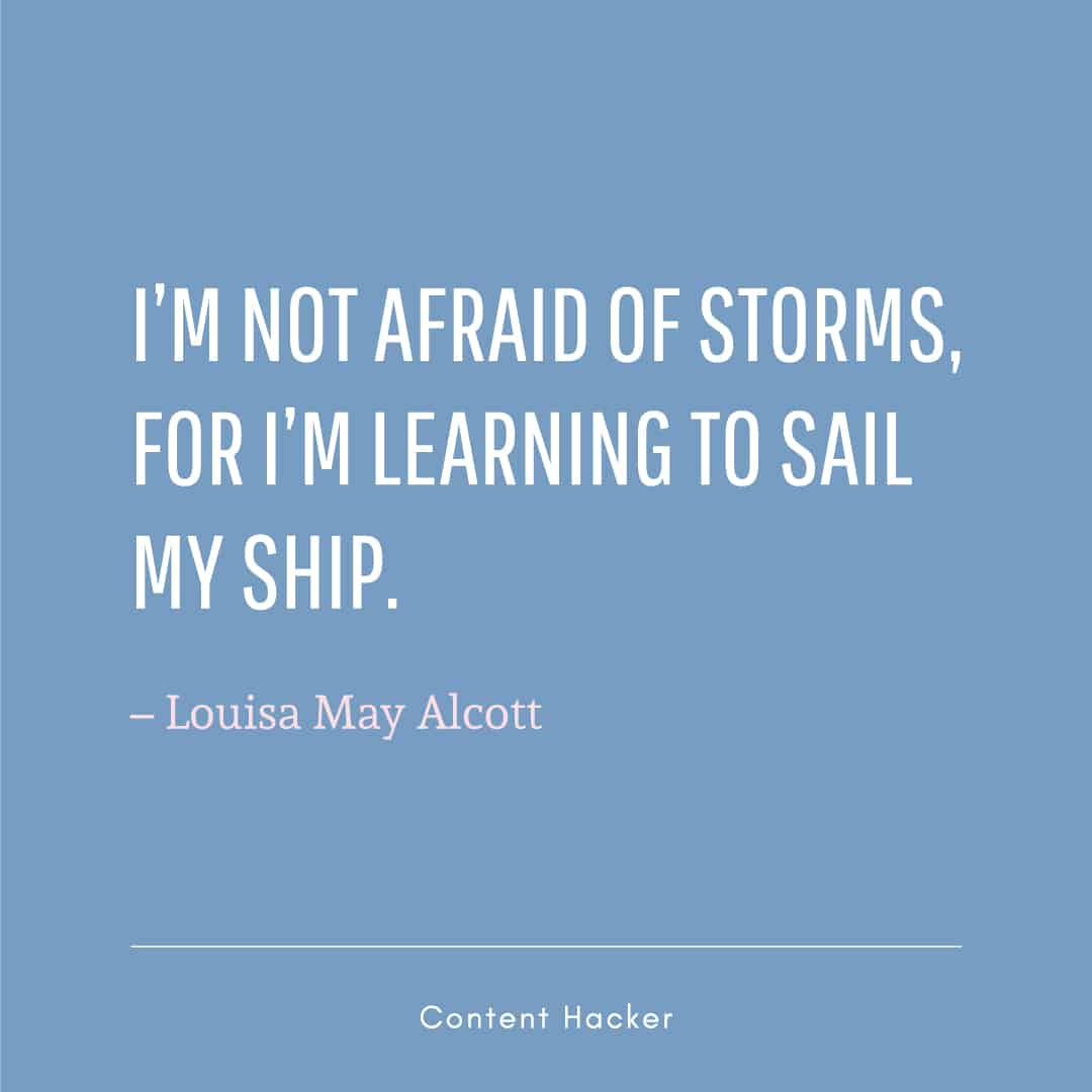 Hustle citation Louisa May Alcott