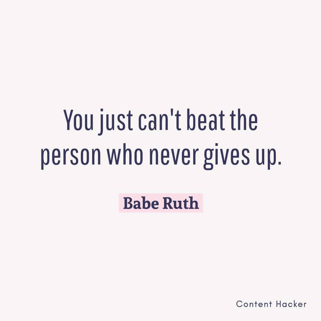 Citazione di Hustle Babe Ruth